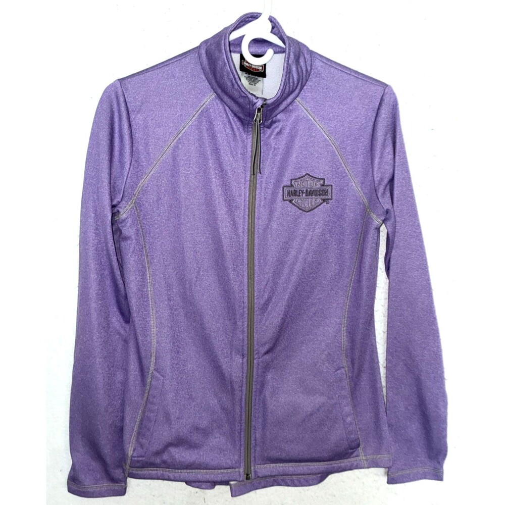 HARLEY DAVIDSON Full-Zip Sweatshirt Fleece Jacket Womens M purple HD Daytona FL